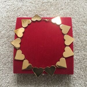 Amber Sceats rose gold color heart necklace